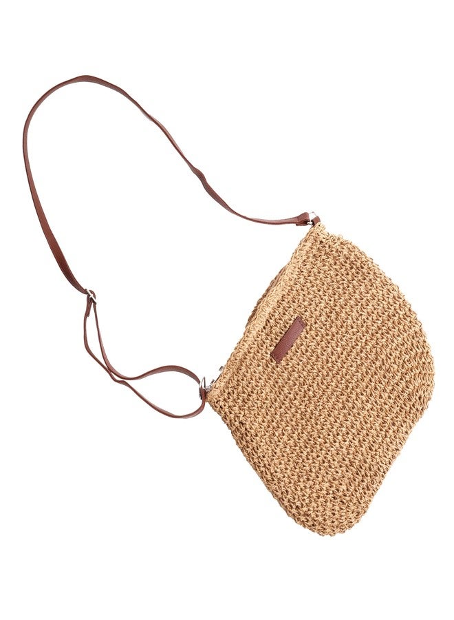 DENOVA Raffia Handbag with Lining | Beach bag, Women's Handbag, Tote Bag (Natural) - Image 2